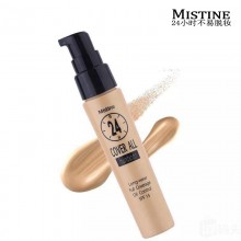 泰國(guó)正品Mistine24小時(shí)粉底液25ml 遮瑕防水控油不浮粉